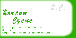 marton czene business card