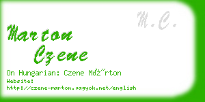 marton czene business card